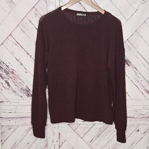 Zara Burgundy Maroon Long Sleeve Top